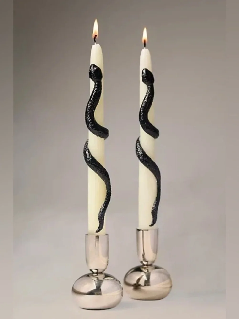 New Anthropologie Home Halloween Snake Tapers Candles Set of 4